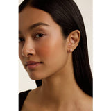 Ted Baker gold plated pink crystal heart stud earrings from a British brand
