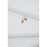 Ted Baker gold plated pink crystal heart stud earrings from a British brand