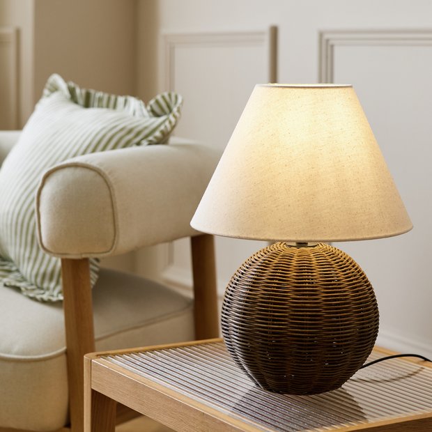 Argos Home wicker ball table lamp - British product