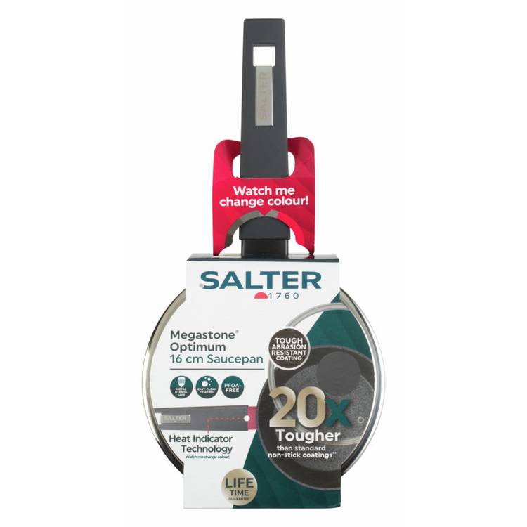 Salter Megastone Optimum 16cm aluminium saucepan - British product