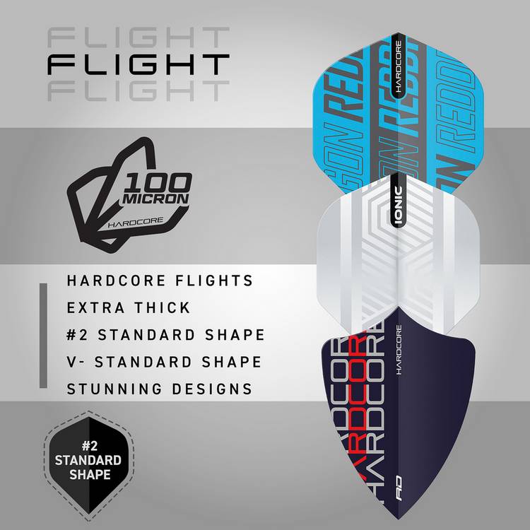 Red Dragon 20pc dart flight collection, UK version