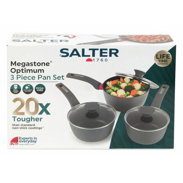 Salter 3 piece pan set grey, UK version
