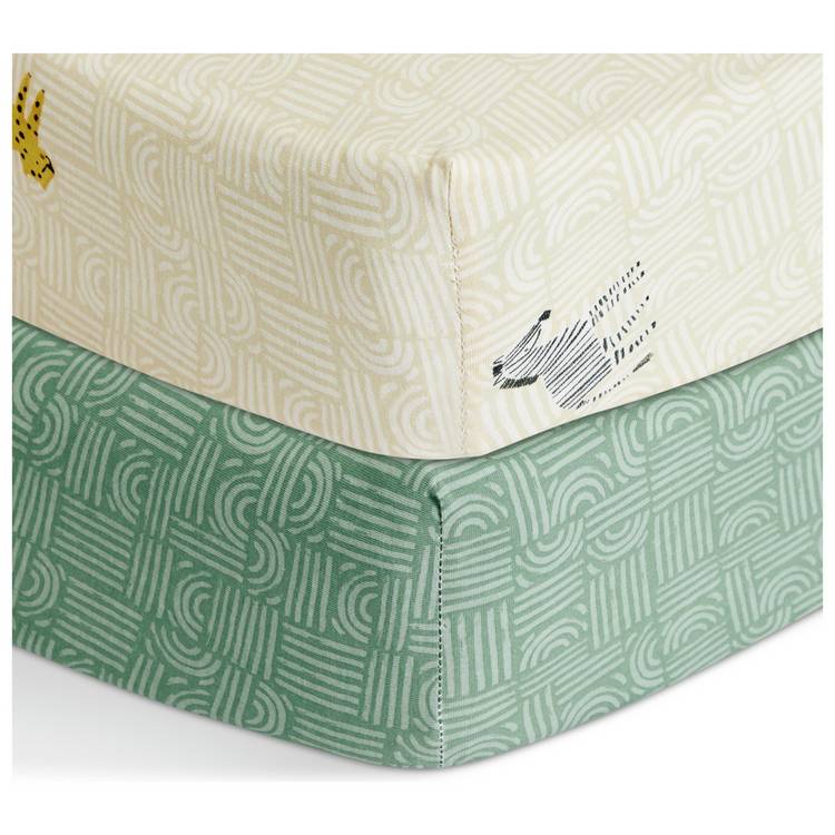 Habitat safari twin fitted sheet for moses basket - British product