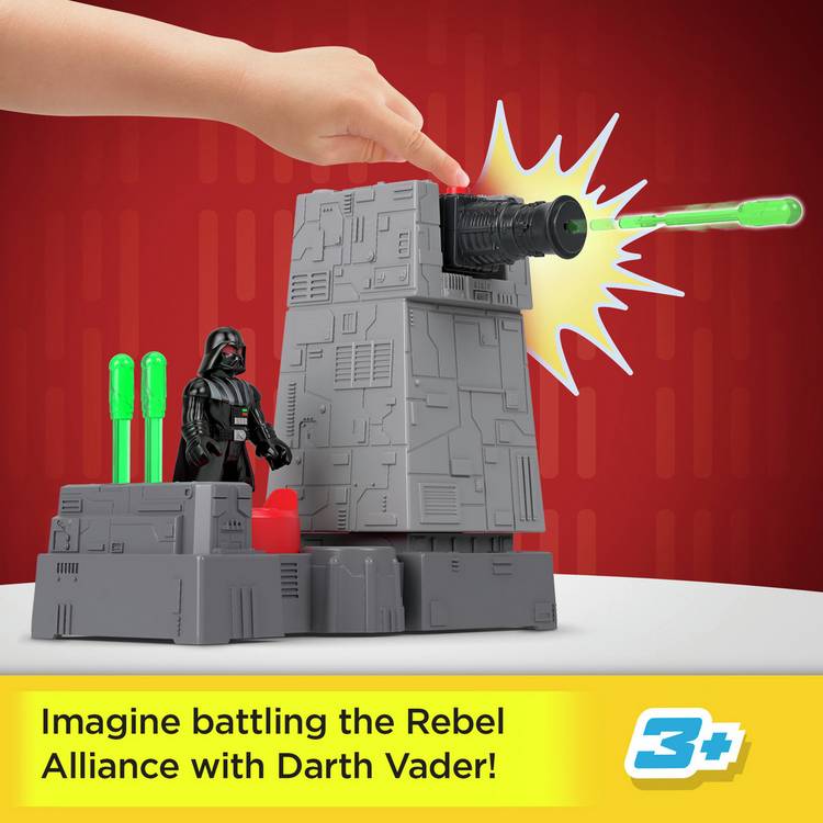 Fisher-Price Imaginext Star Wars Death Star Turret cannon and Darth Vader key, imported from the UK