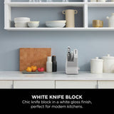 Ninja Stay Sharp knife block white 6 piece, UK version