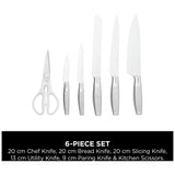 Ninja Stay Sharp knife block white 6 piece, UK version