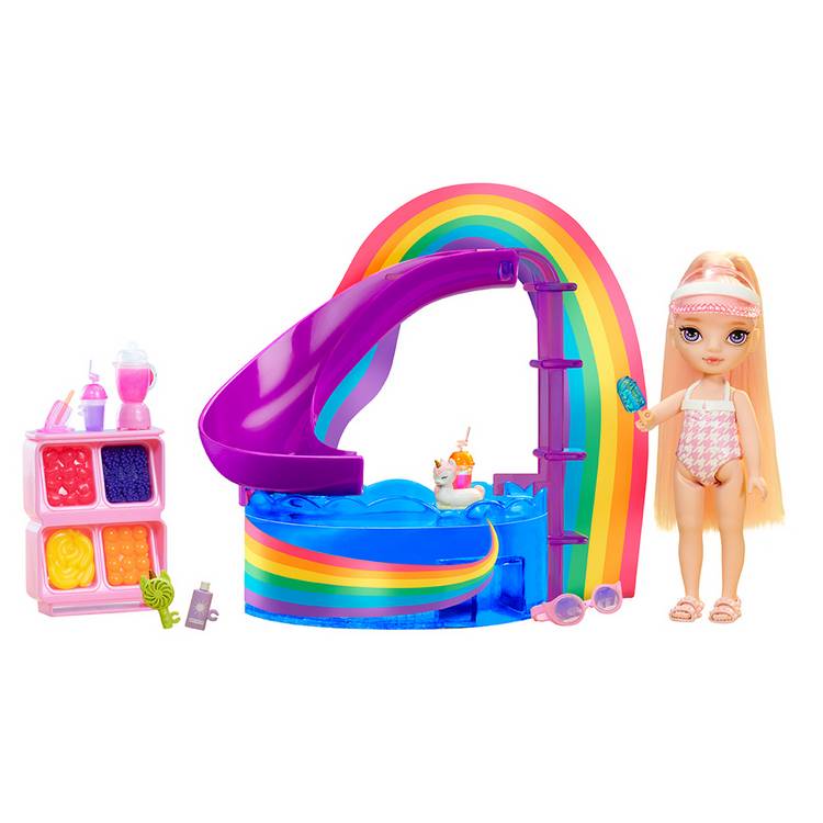 Rainbow High Little Pool Day doll playset 20cm (British brand)