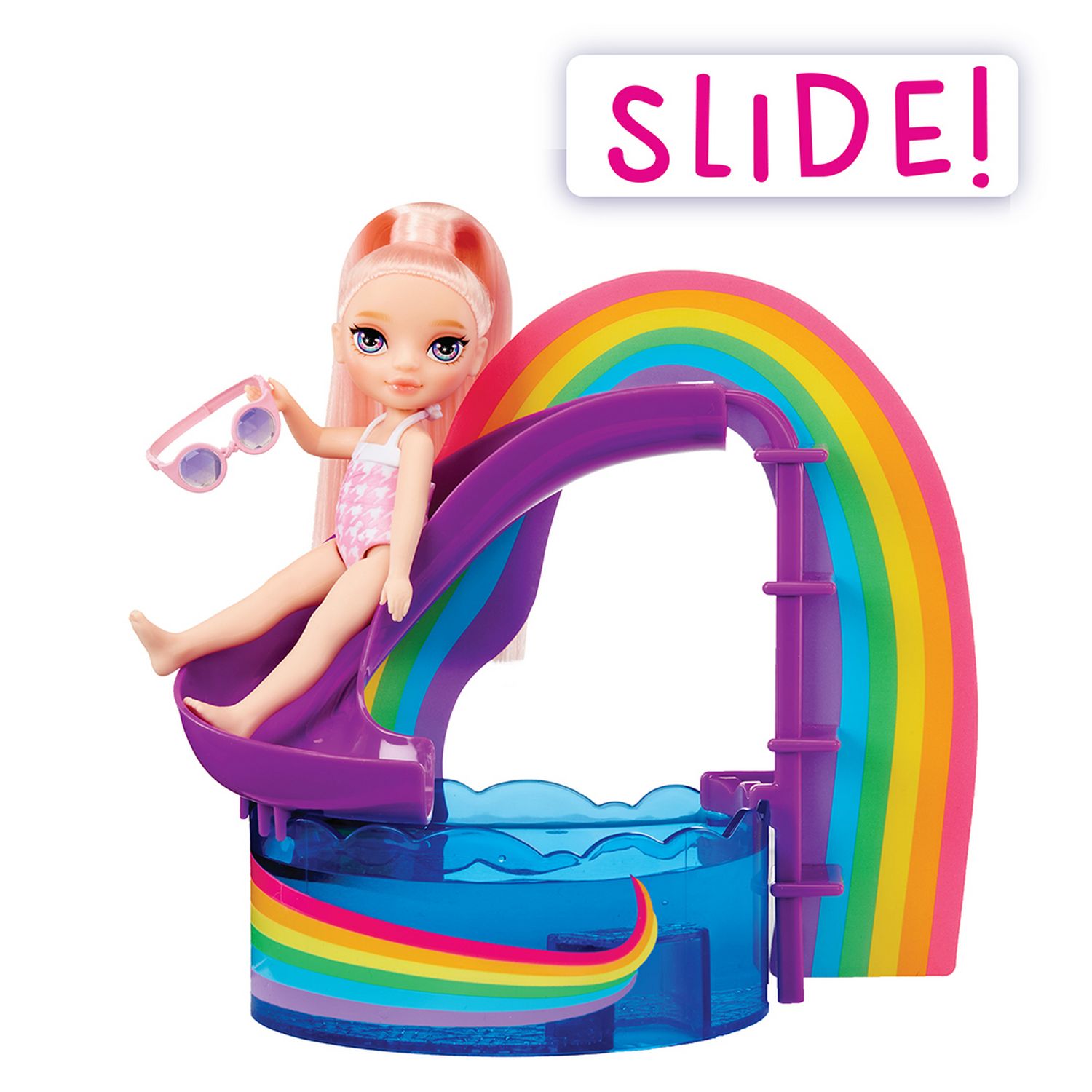 Rainbow High Little Pool Day doll playset 20cm (British brand)