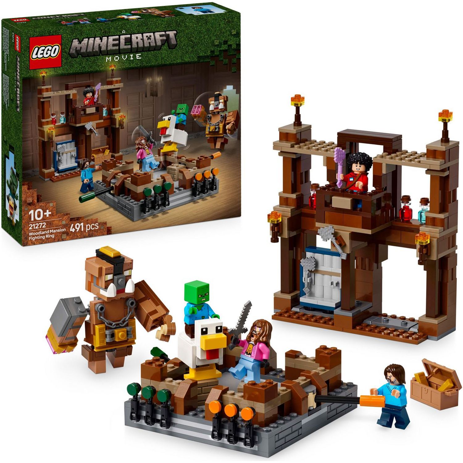 LEGO Minecraft Woodland Mansion Fighting Ring toy set, UK version