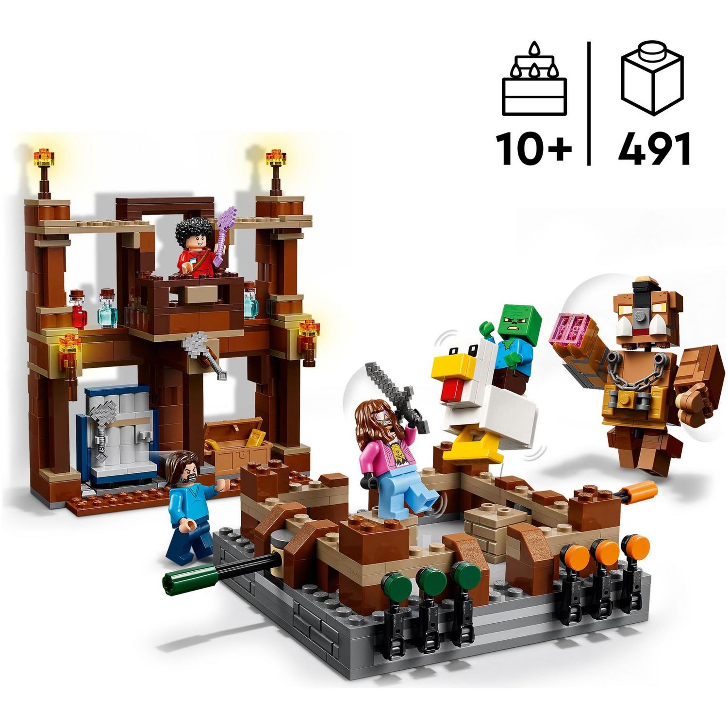 LEGO Minecraft Woodland Mansion Fighting Ring toy set, UK version