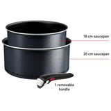 Tefal So Light aluminium saucepan set 3 piece, imported from the UK