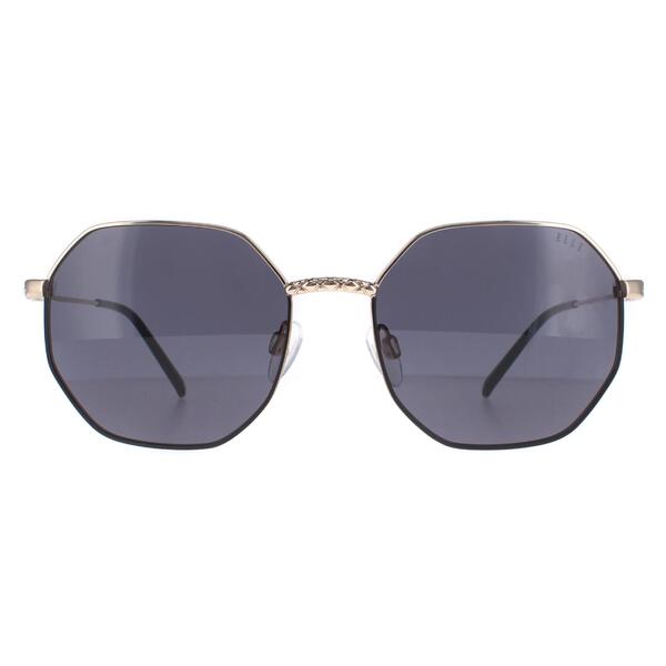 Elle 14909 black grey women sunglasses hexagonal metal, UK version