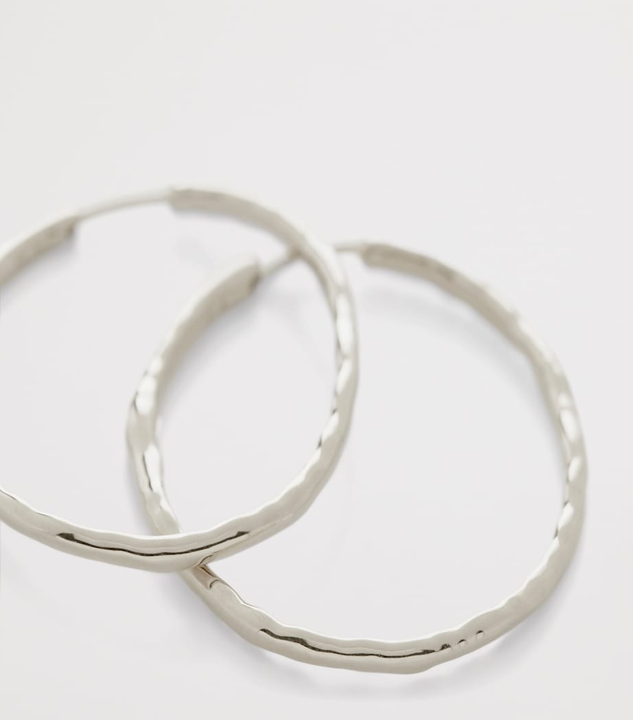 Monica Vinader large sterling silver hoop earrings, UK version