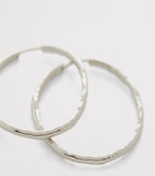 Monica Vinader large sterling silver hoop earrings, UK version