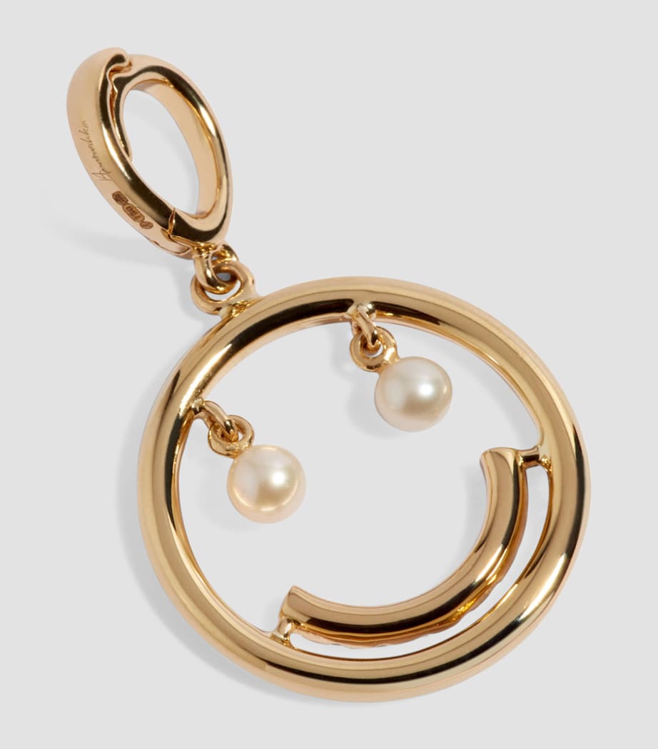 Annoushka yellow gold happy face charm with diamond smile, UK version