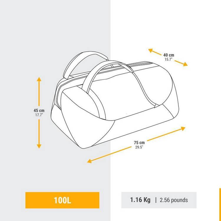 Decathlon Duffel 100 100L trekking carry bag, imported from the UK