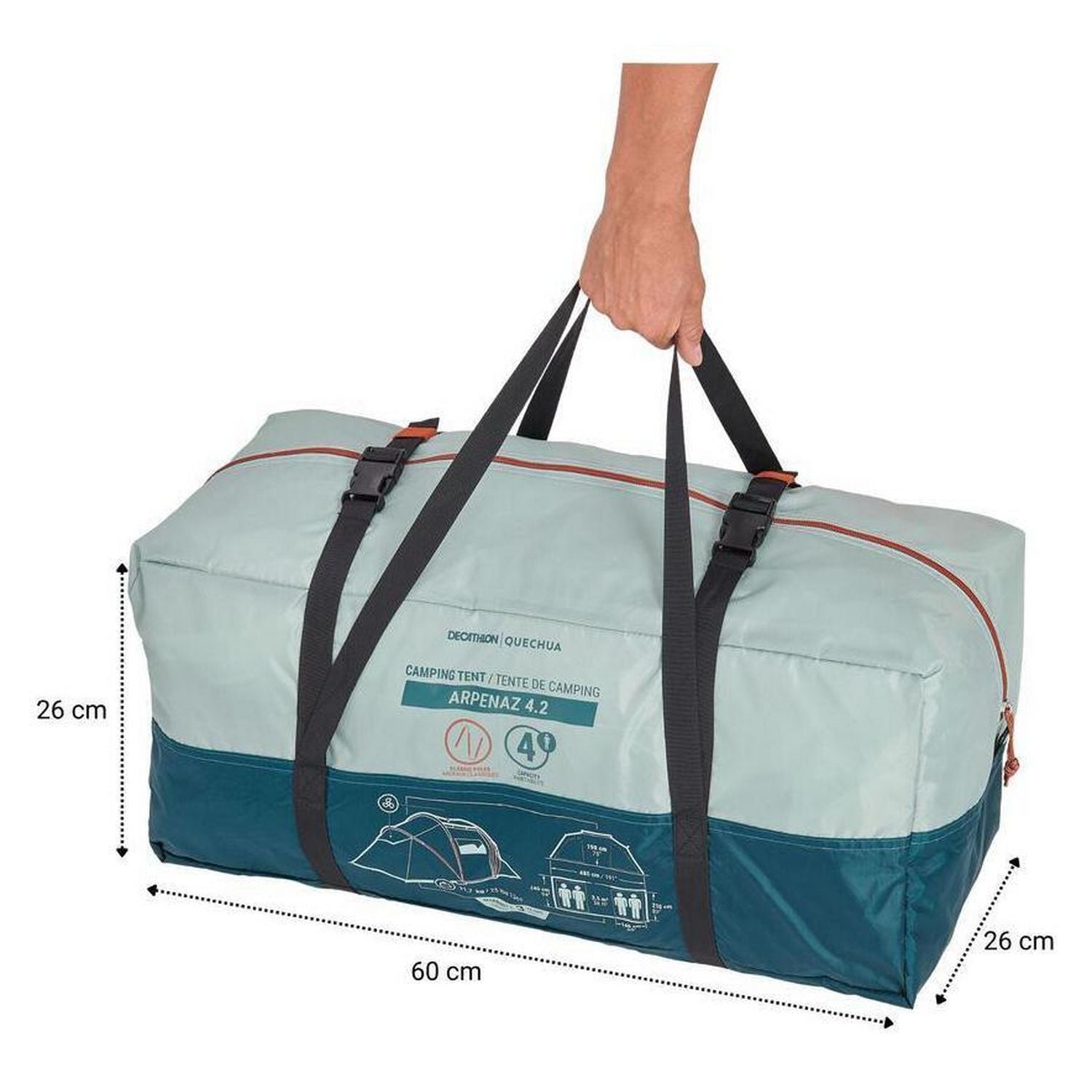 Decathlon Arpenaz 4.2 family tent 4 person - British product