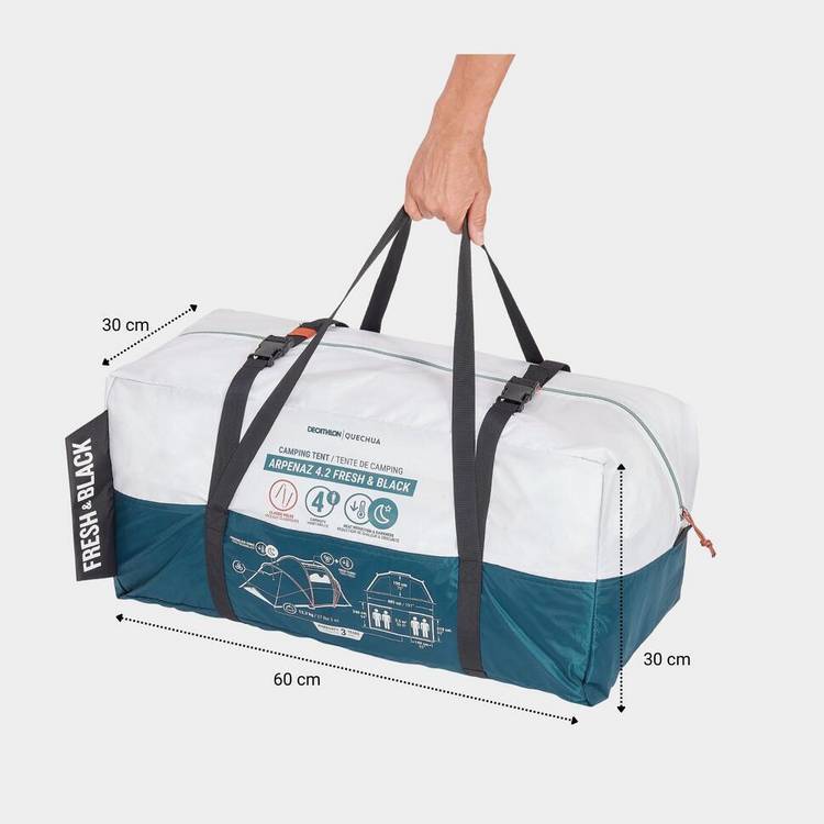 Decathlon 4 person tunnel tent with poles, UK version
