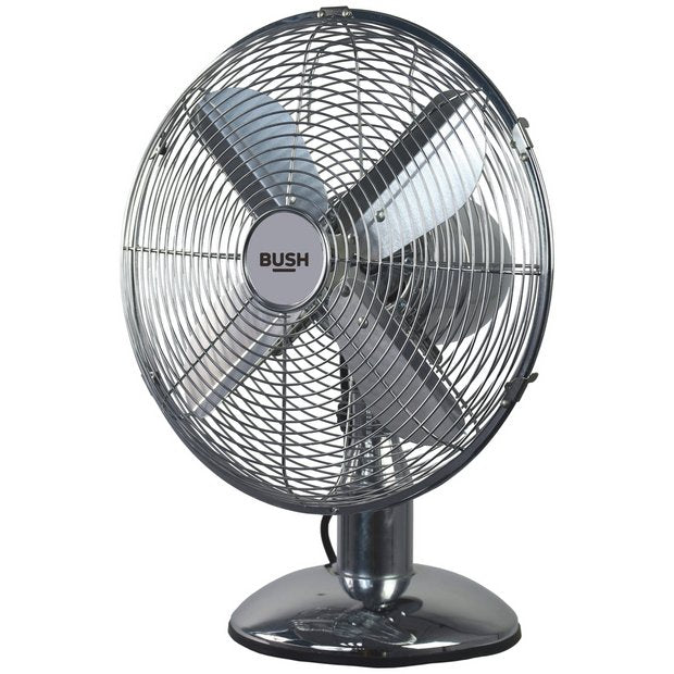 Bush chrome desk fan 12 inch, UK version