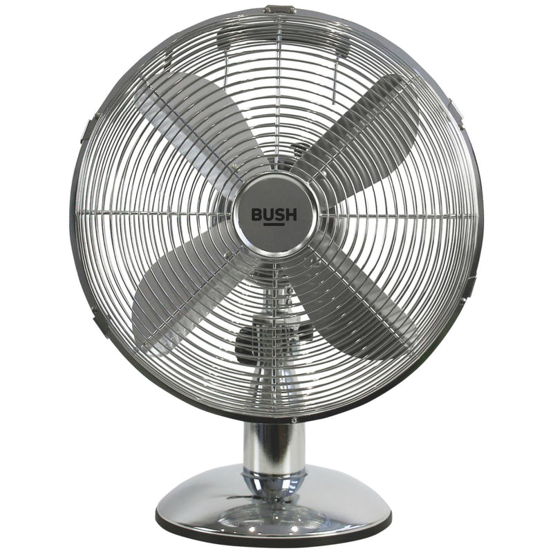 Bush chrome desk fan 12 inch, UK version
