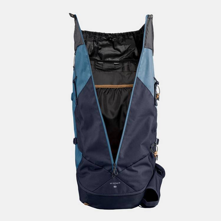 Decathlon Women's Trekking Backpack Mt100 Blue 60L - British product
