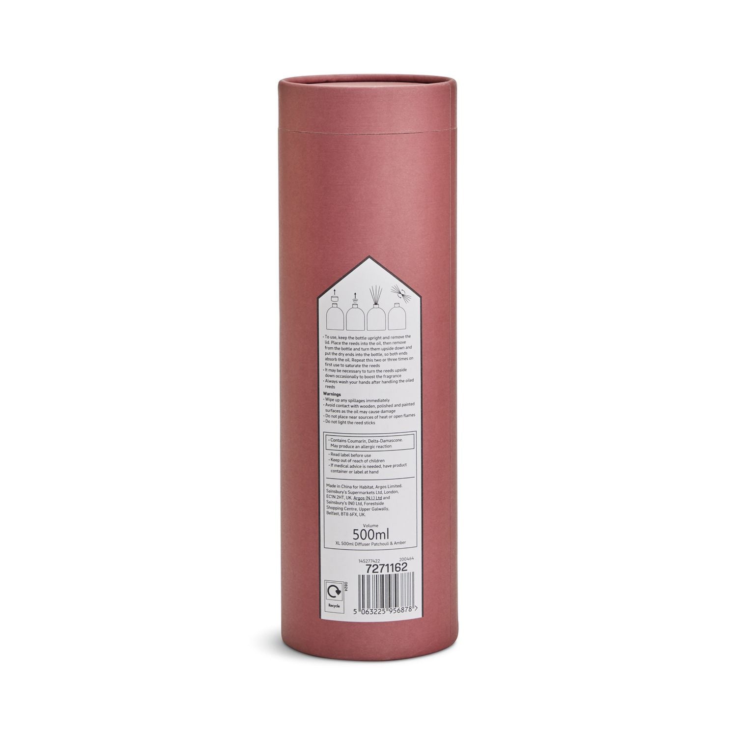 Habitat reed diffuser Patchouli and Amber 500ml - British product