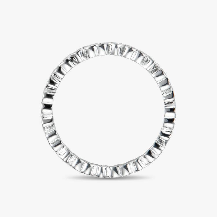Revere heart band ring with cubic zirconia medium, UK version