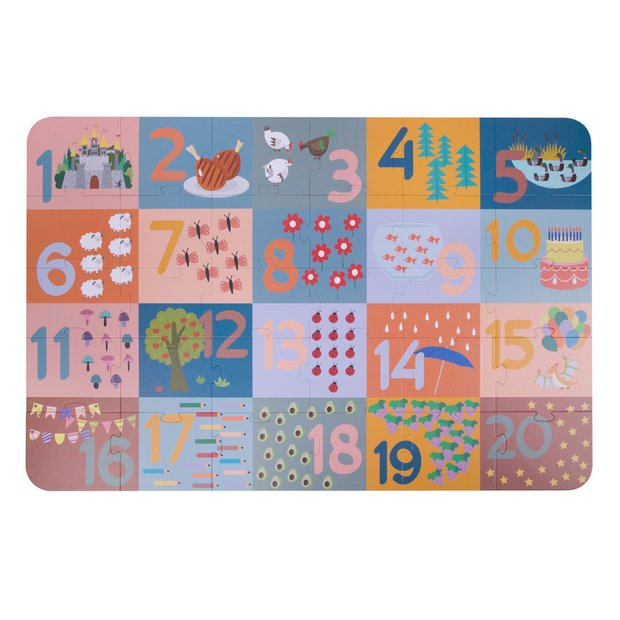 Chad Valley numbers floor puzzle 30 piece (British brand)