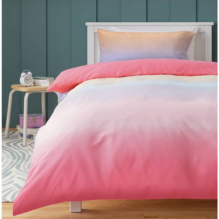 Argos Home rainbow gradient kids bedding set single - British product