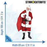 Star Cutouts lifesize Santa cardboard cutout with sack - British product