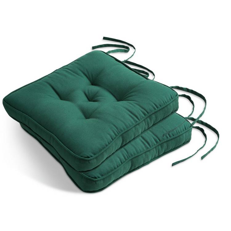 Habitat green seat cushions 40x40cm (British brand)