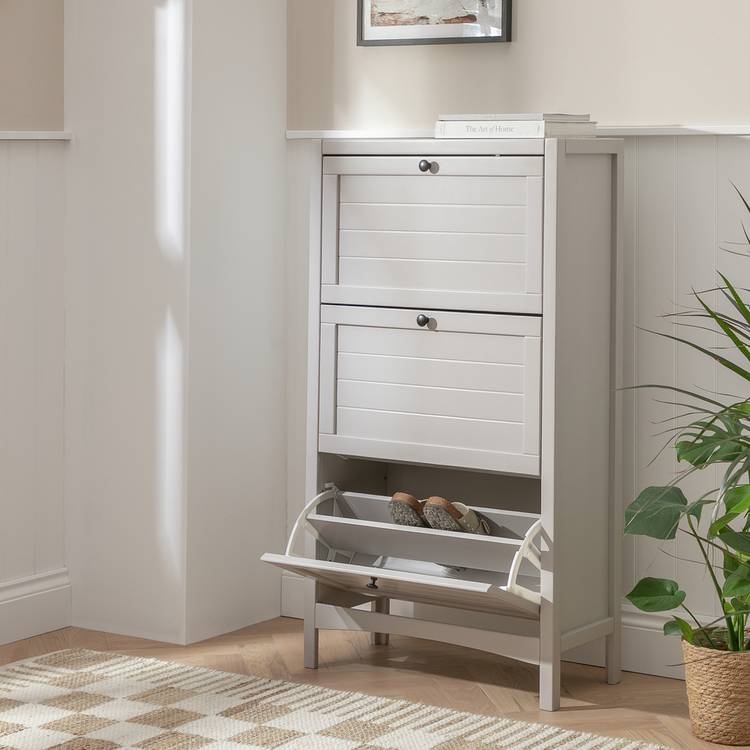 Habitat Bournemouth shoe storage cabinet in grey, UK version