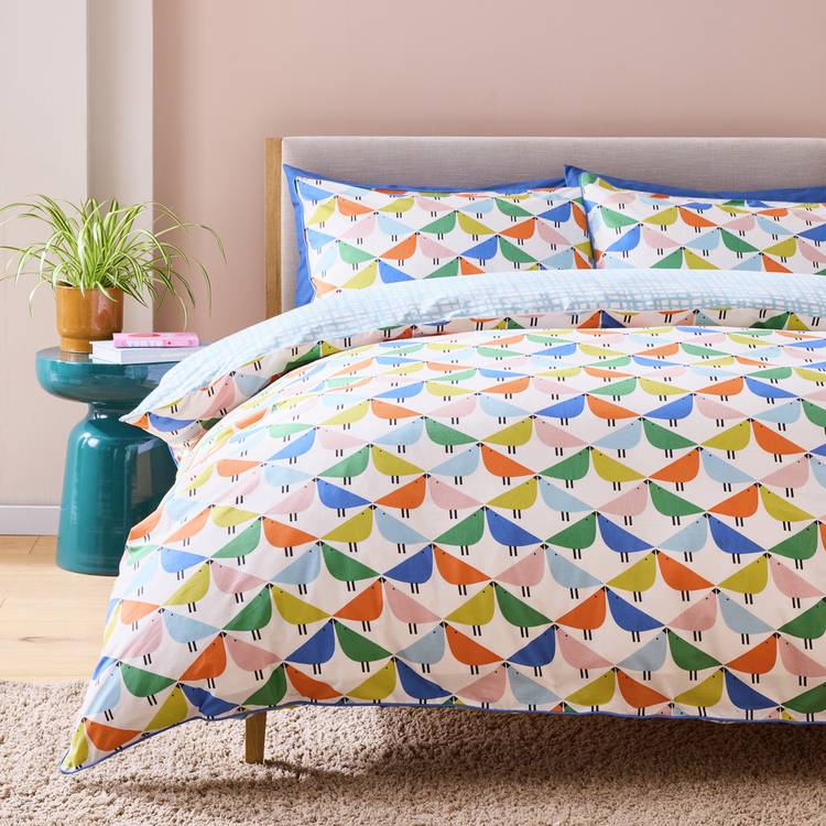 Habitat x Scion Lintu double bedding set in cotton - British product