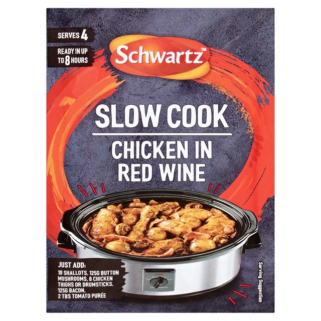 Schwartz Chicken In Red Wine Slow Cook Recipe Mix   35g