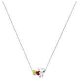 Revere Peanuts Snoopy Woodstock heart charm necklace 18in (British brand)