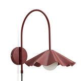 Habitat Yuno red metal wall light with glass orb - British product