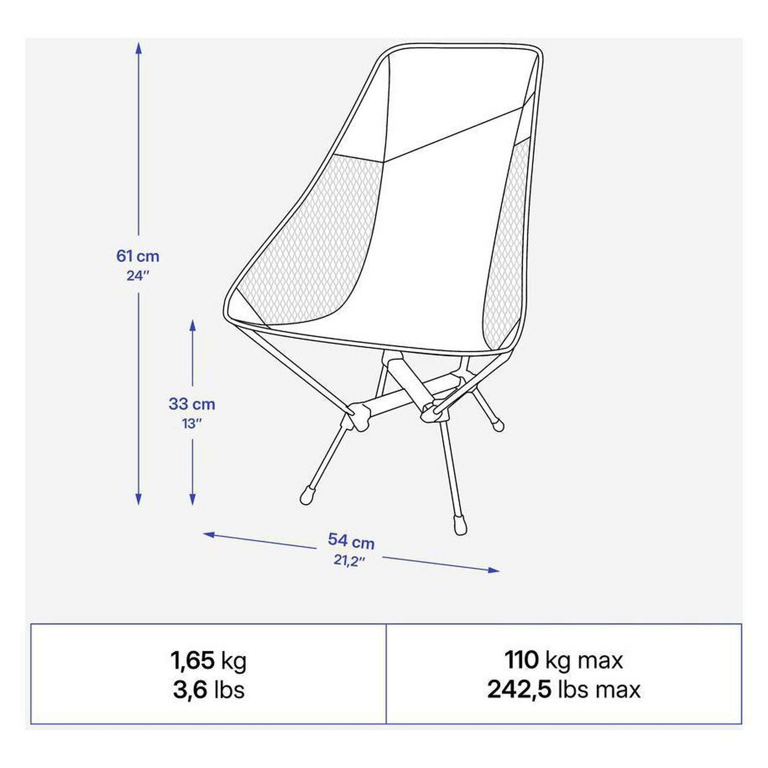 Decathlon low chair MH500 XL, UK version