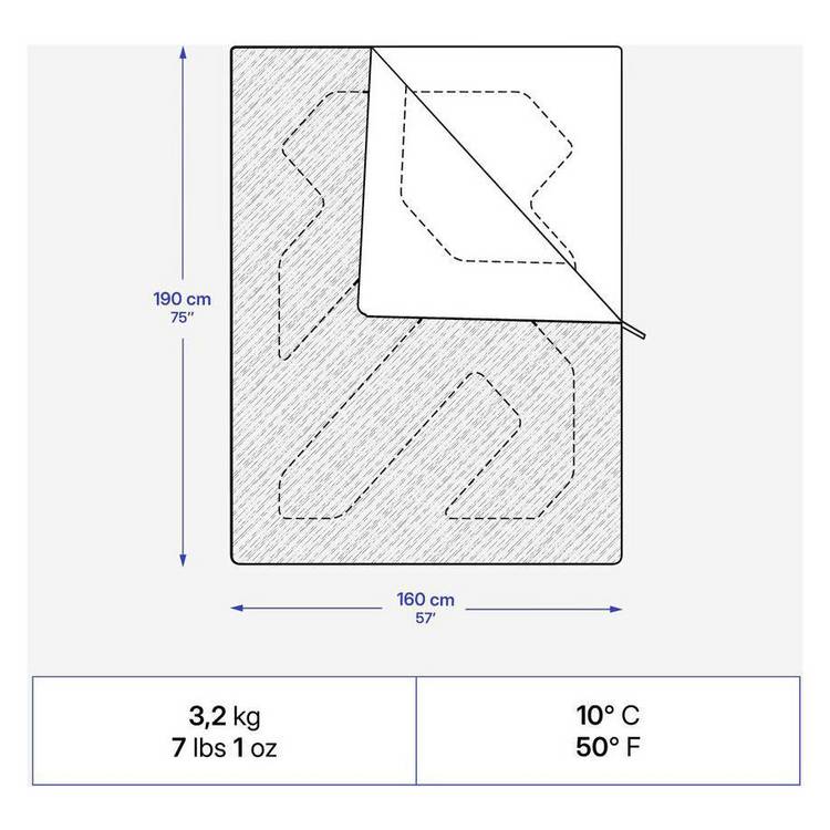 Decathlon 10° Double Comfort sleeping bag - British product