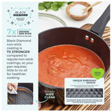 Tower Diamo non stick pan set 5 piece aluminium black, UK version