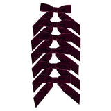 Argos Home burgundy velvet bows pack of 6 (British brand)