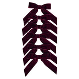 Argos Home burgundy velvet bows pack of 6 (British brand)