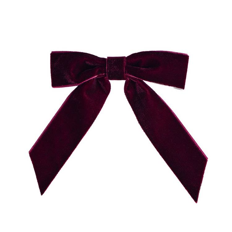Argos Home burgundy velvet bows pack of 6 (British brand)