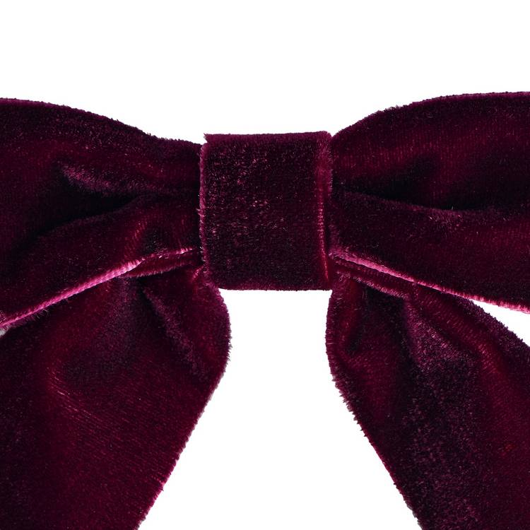Argos Home burgundy velvet bows pack of 6 (British brand)