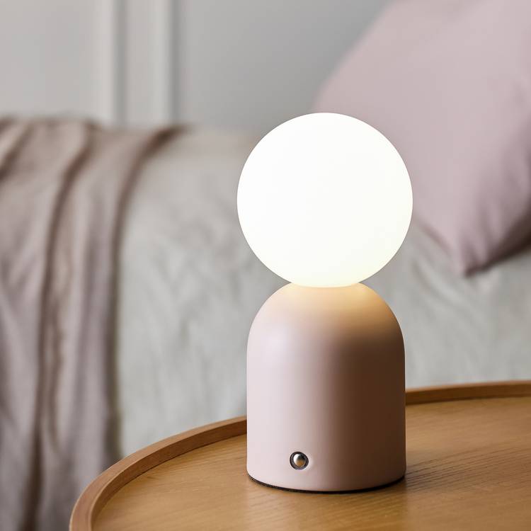 Argos Home pink rechargeable table lamp 20.5cm (British brand)