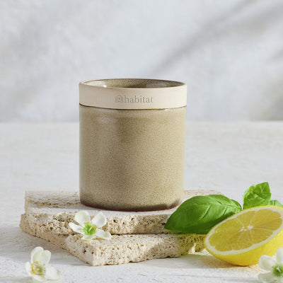 Argos Habitat Geranium & Basil Singlewick Scented Candle 7cm x 8cm- Buy online at McGrocer