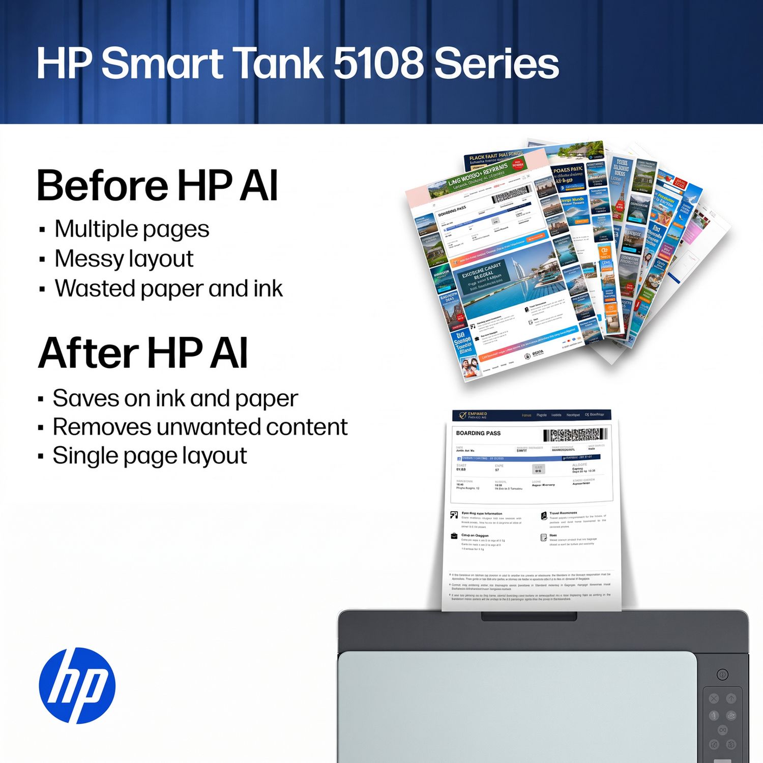 HP Smart Tank 5108 all-in-one wireless printer, imported from the UK