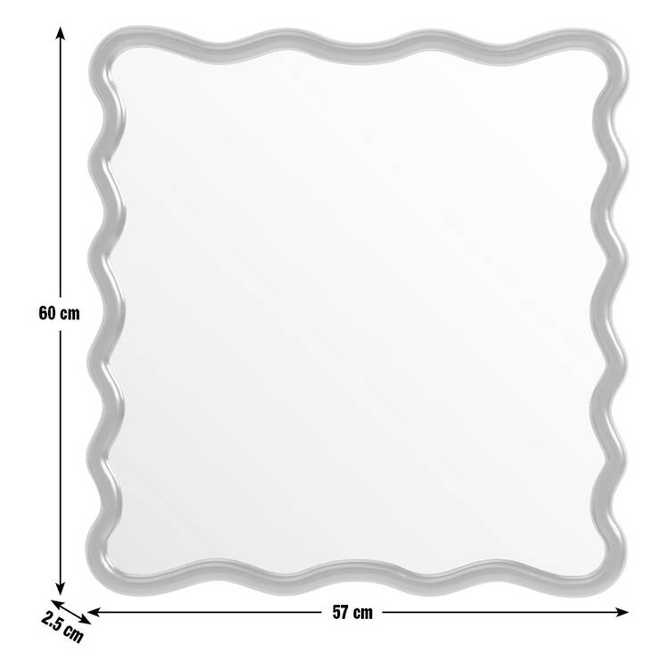 Habitat wavy wall mirror black 60x57cm (British brand)