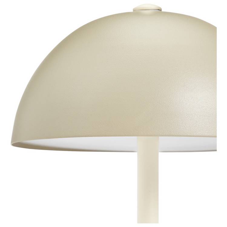 Habitat rechargeable mushroom LED table lamp taupe 31cm (British brand)