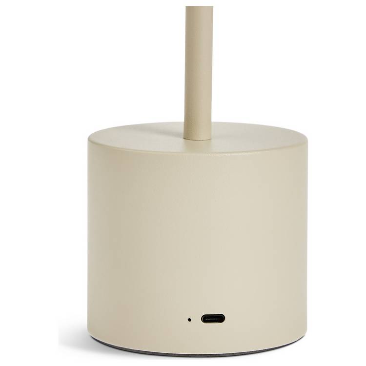 Habitat rechargeable mushroom LED table lamp taupe 31cm (British brand)