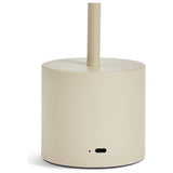 Habitat rechargeable mushroom LED table lamp taupe 31cm (British brand)